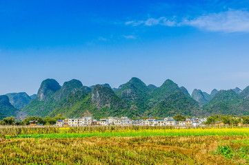 Village in the mountains 