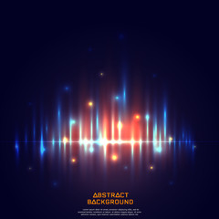 Abstract technology background. Glowing light background. 