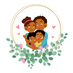 happy family day card greeting vector illustration