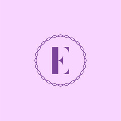 Initial E logo design