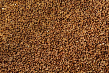 Dark Buckwheat texture high-quality photo of groats.