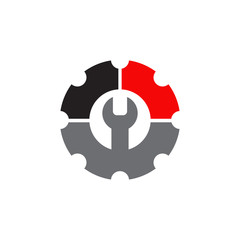 Fototapeta na wymiar Industrial icon logo design vector template