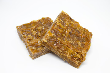 Traditional sweet coconut isolated on white background