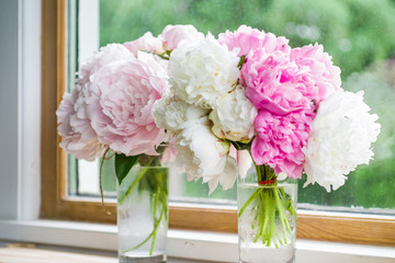 Peonies Bouquet- pink white
