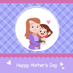mothers day card greeting vector illustration