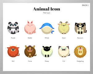 Animal icon flat pack