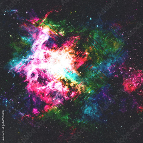Abstract Colorful Space Background Stars Of The Planet And