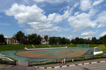 Stadium "Spartacus" in the historic center of Yaroslavl