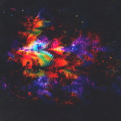 Abstract colorful space background. Stars of the planet and galaxy in a free space. Space...