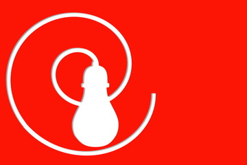 red colorful light bulb background