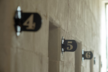 numbers on a wall