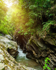 Grand Canyon of Pua District, Nan Province, , Thailand. The name is "Wang Sila laeng"