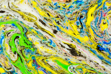 Beautiful abstract painting is a painting technique Ebru .Turkish Ebru style on the water with acrylic paints wring wave.Stylish combination of luxury.Contemporary art marble liquid texture 