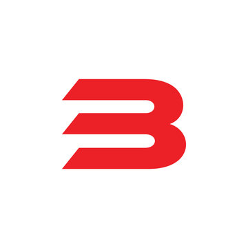 abstract letters 3b simple geometric logo vector