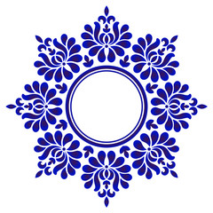 porcelain floral round