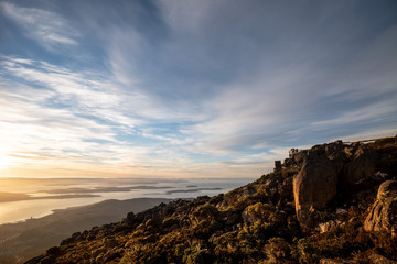 Fototapeta na wymiar Dawn Mt Wellington