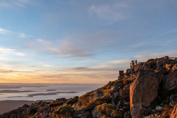 photographing at Dawn Mt Wellington