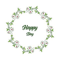 Vector illustration leaf flower frame for ornate happy day
