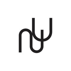 letters ny simple line geometric logo vector