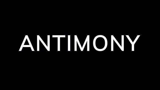 From the Glitch effect arises Element of periodic table ANTIMONY. Then the TV turns off. Alpha channel Premultiplied - Matted with color black