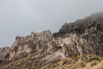 Fototapeta na wymiar Beautifull stone forest of Huito in the Cotahuasi Canyon, Arequipa Peru