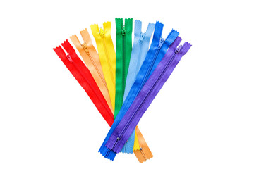 zipper locks for sewing set color isolated white background © Асель Иржанова