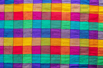 colored check fabric texture