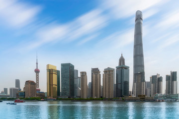 Obraz premium Shanghai Lujiazui Urban Architectural Skyline..