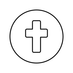 Obraz premium first communion cross icon