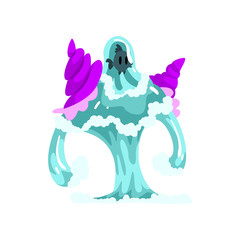 Water Monster Fantasy Elemental Creature Vector Illustration
