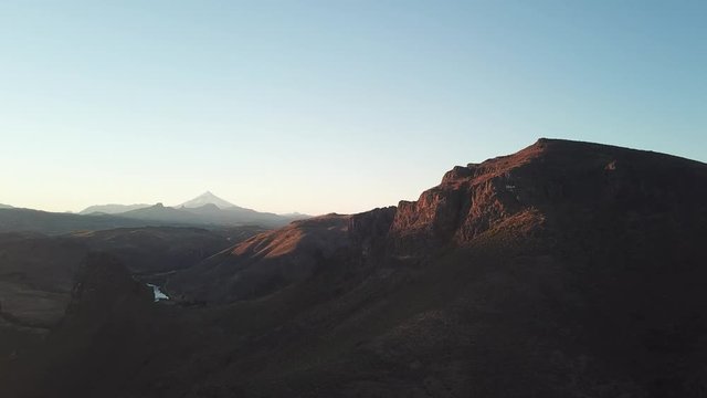 Mountain in the south of Argentina, volcano lanin