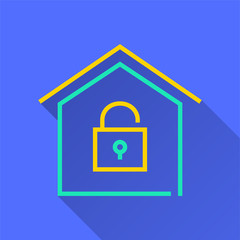 Home security - vector icon for graphic and web design.