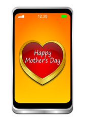 Smartphone with Happy Mother's Day - 3D illustration