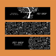 Pet shop, banners design