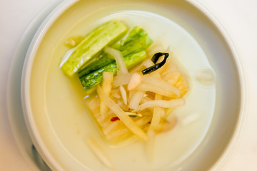 Korean food water kimchi