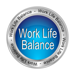 Work Life Balance button - 3D illustration