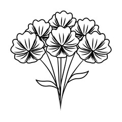 beutiful flowers bouquet icon