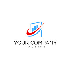 Fototapeta premium Modern Finance Growth Logo Design Accounting Financial Business. Business Consulting Logo Stock 