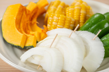 バーベキューの野菜