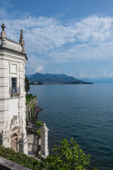 View to Lake Maggiore from park on the island of Isola Bella.  Northern Italy