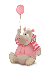 Cute little Hippo with a balloon