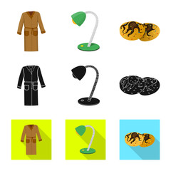 Isolated object of dreams and night sign. Collection of dreams and bedroom vector icon for stock.