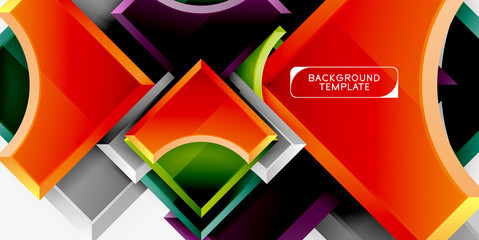 Geometrical 3d shapes background