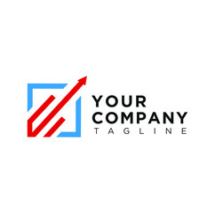 Modern Finance Growth Logo Design Accounting Financial Business. Business Consulting Logo Stock 