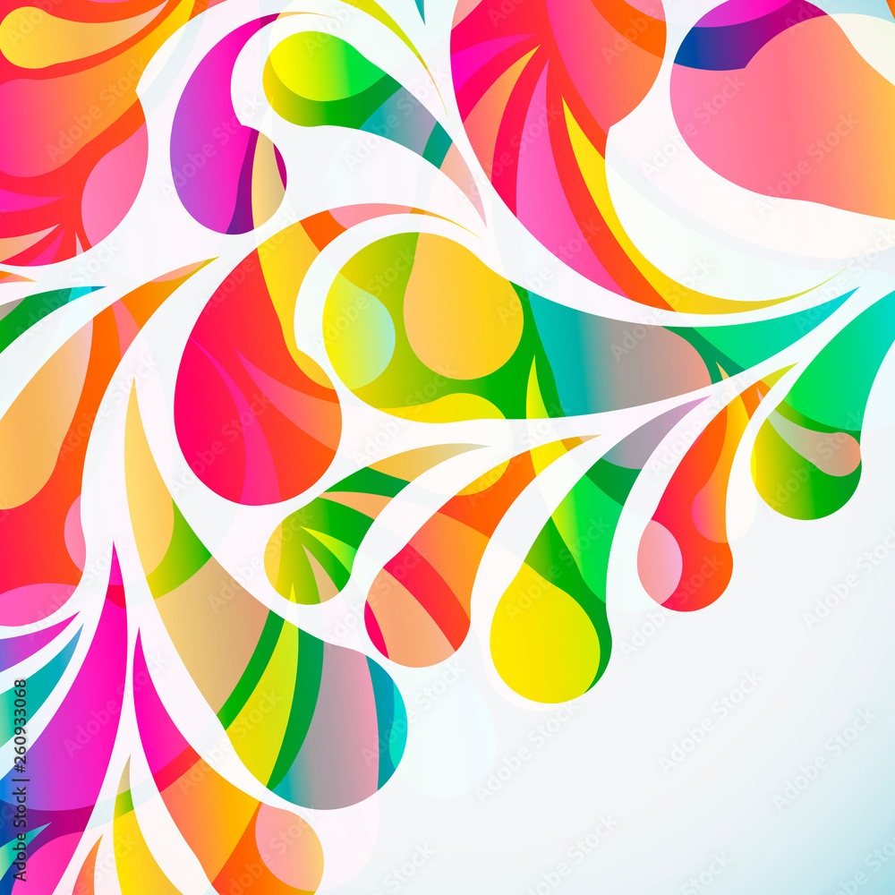 Poster abstract colorful arc-drop background. vector.