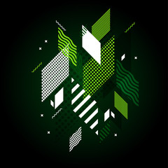 Abstract art background with geometric elements