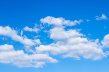 Naklejka na ściany i meble Background of beautiful blue sky and white clouds