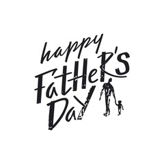 Happy Father's Day Celebration Card Concept. Vector Grunge Illustration