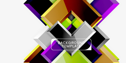 Glossy modern geometric background, abstract arrows composition