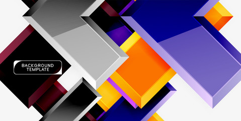 Glossy modern geometric background, abstract arrows composition